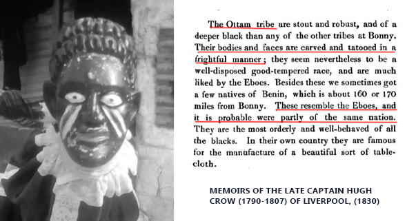 Memoirs of Late Captain Crew's description of Ottam and Nwaotam Head