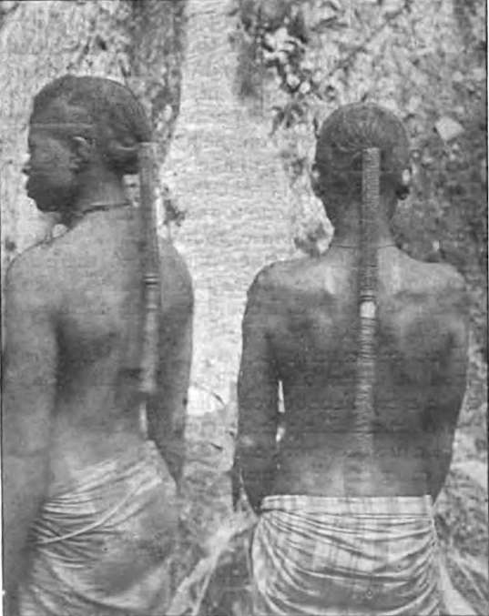 Ohafia women with long braids, a popular style in Ohafia at that time. The photo was taken by Rev. William T. Weir and published in *The Women's Missionary Magazine of the United Free Church of Scotland* in 1904.