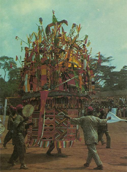 Ijele Masquerade, the biggest Masquerade in Africa. Photo: Chike Aniakor, 1970s.