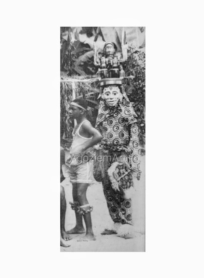 The Oge Ihezue Omee Acrobatic Dancers. This photo was taken in 1975 in Okwulofia Community, Mmaku. Photo by Nneamaka Orji