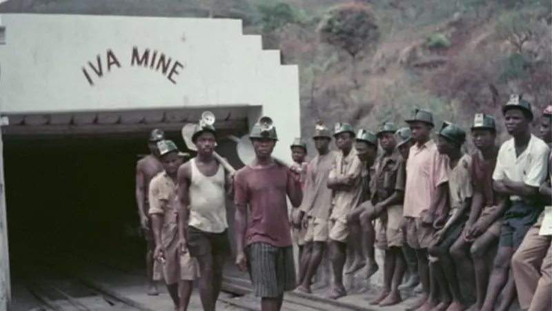Coal miners in Iva Valley