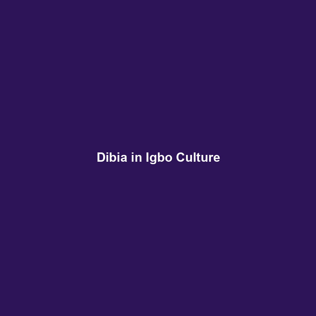 Dibia in Igbo Culture