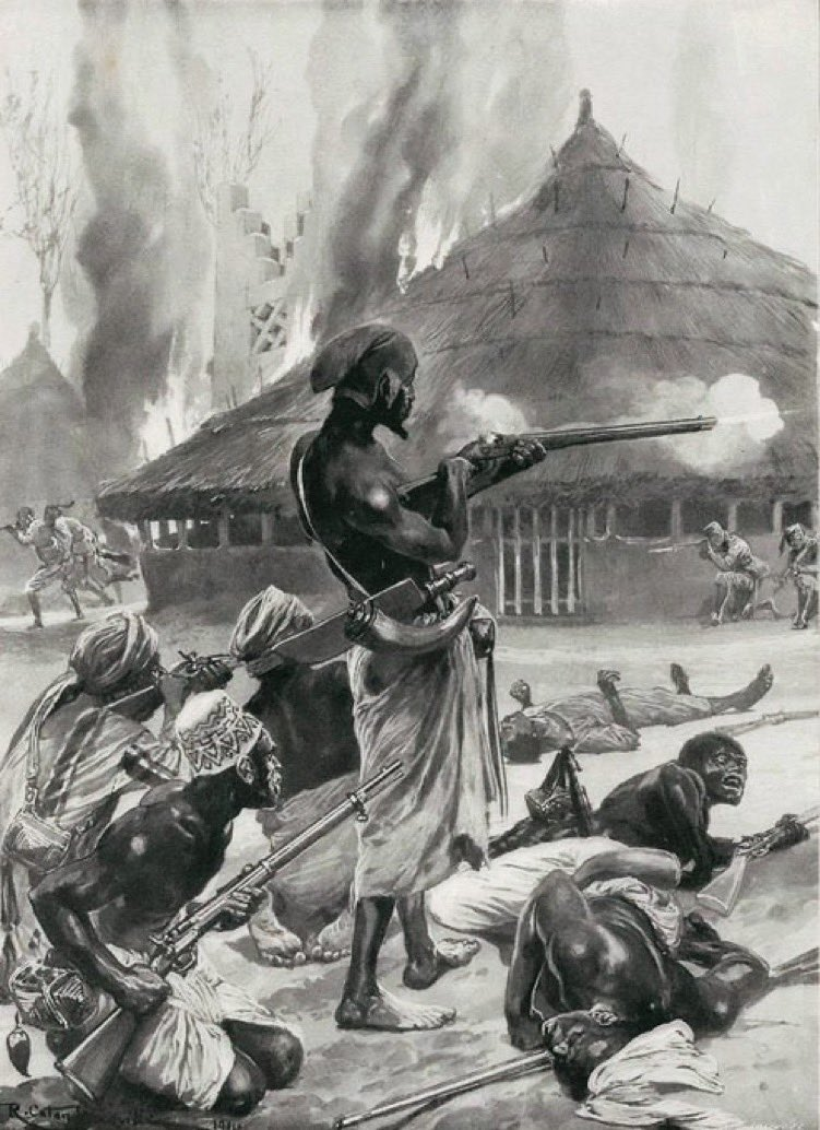 The Opening Up of Nigeria: The Expedition Against the Aros" (1901) by Richard Caton Woodville II. Source: AllPosters