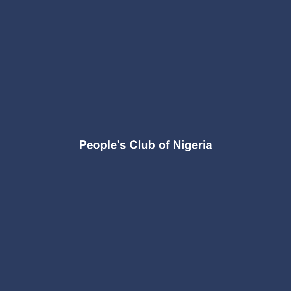 People's Club of Nigeria