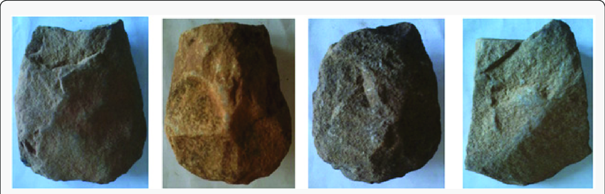 Samples of broken Hand axes were found at the Ugwuele Industrial Site on the 20th of May, 2014.