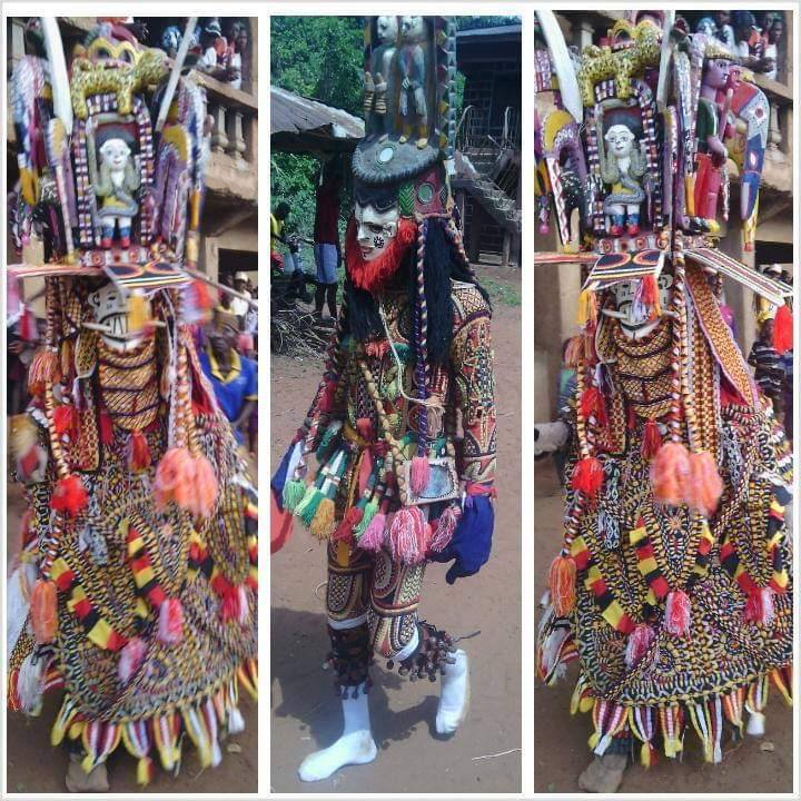 A masterpiece of Igbo art: The Agbogho Mmuo mask in full glory.