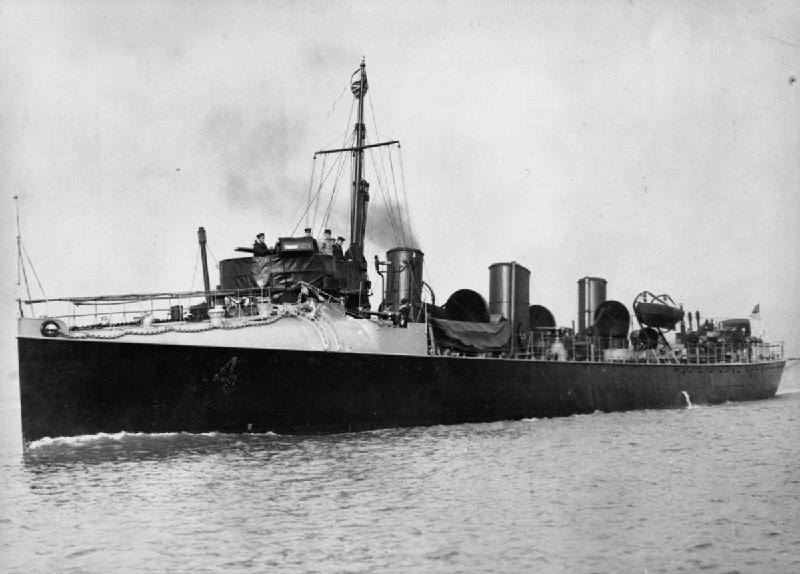 The HMS Flirt, a British gunboat