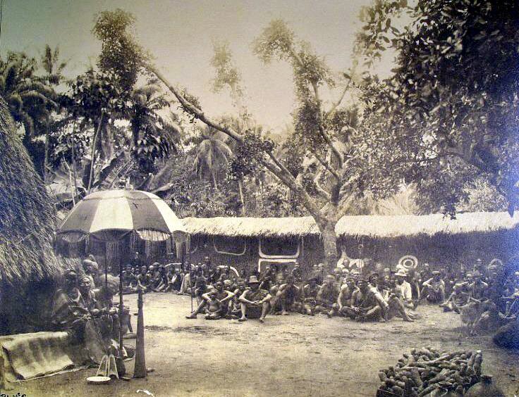 Photo: A Meeting in an Igbo Notable’s Compound, 1890s. British Museum.