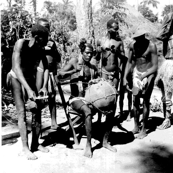 Musical Ensemble Performing for Mmau Masquerade – Amuda Village, Isu Ochi