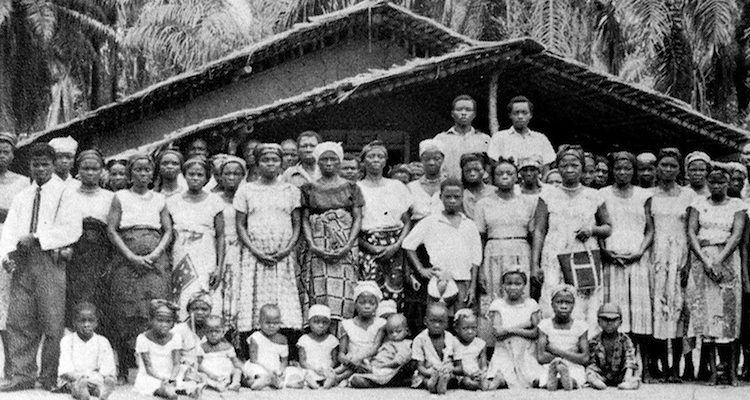 Group of Igbo women in colonial attire, possibly early Christian converts, from G. T. Basden’s Among the Ibos of Nigeria (1921).