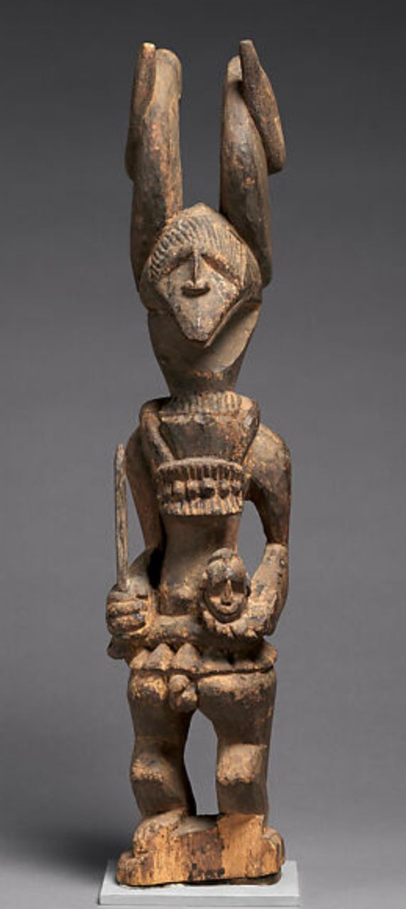 Traditional Igbo wooden deity carving