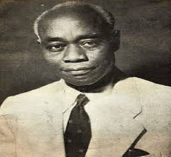 Portrait of Akanu Ibiam, Nigerian medical doctor and governor.