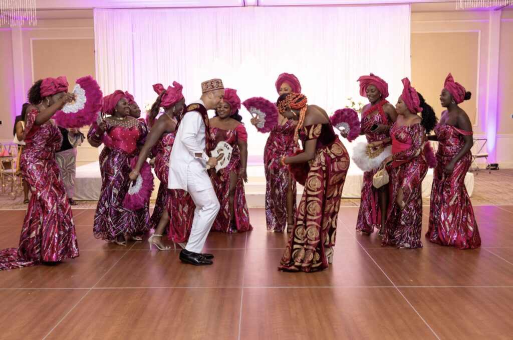 Bride and Groom Dancing Traditional Igbo Wedding
