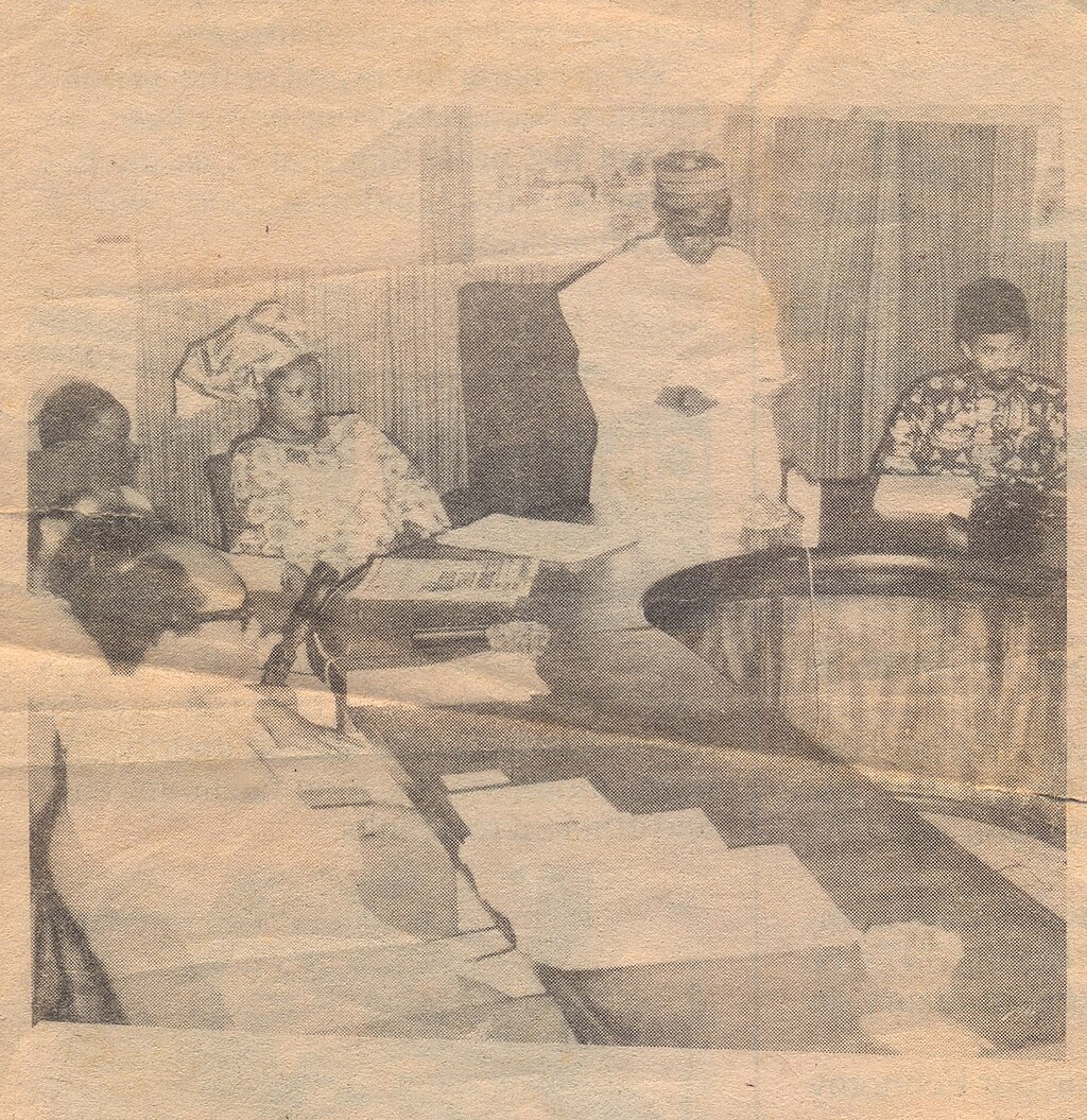 Dr. Ofonagoro with Mallam Garba Wushishi (former Minister of Information) at the inauguration of the NAN Board, 1982