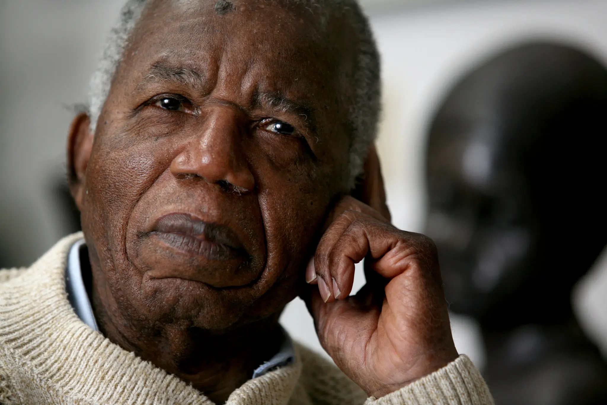 Chinua Achebe in 2008 at Bard College in Annandale-on-Hudson, New York, where he was a professor at the time. Craig Ruttle/Associated Press