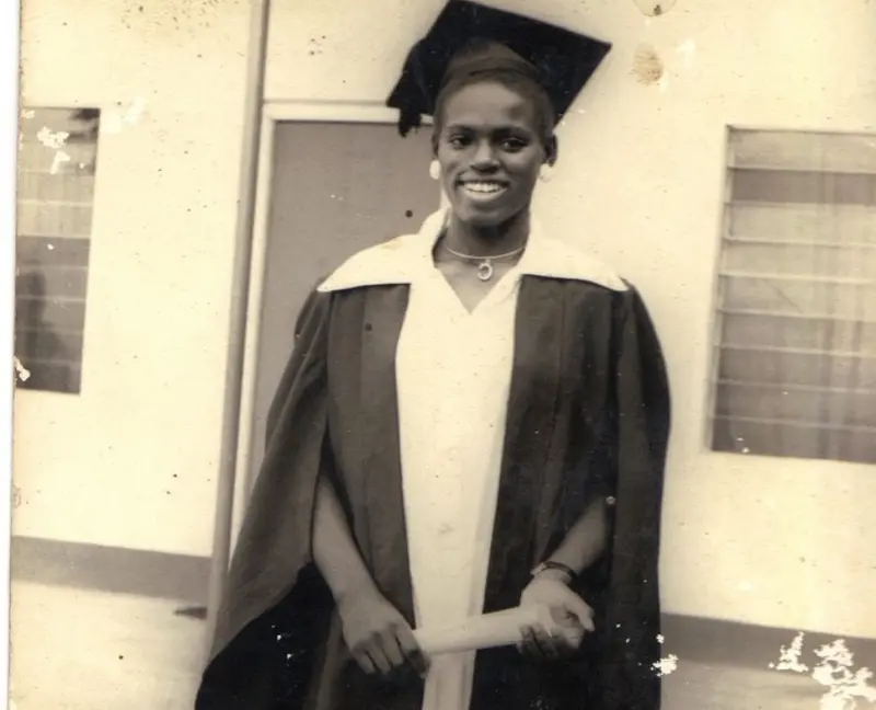 Ijeoma after graduating at the University of Benin, Nigeria. Credit: BBC