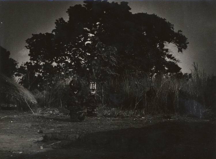 This photo of Mgbedike/Agaba masks seems to have been taken during the filming of Daybreak in Udi, a 1949 British colonial government propaganda—or ‘instructional’—film set in present-day Enugu State. Photo: British Museum.