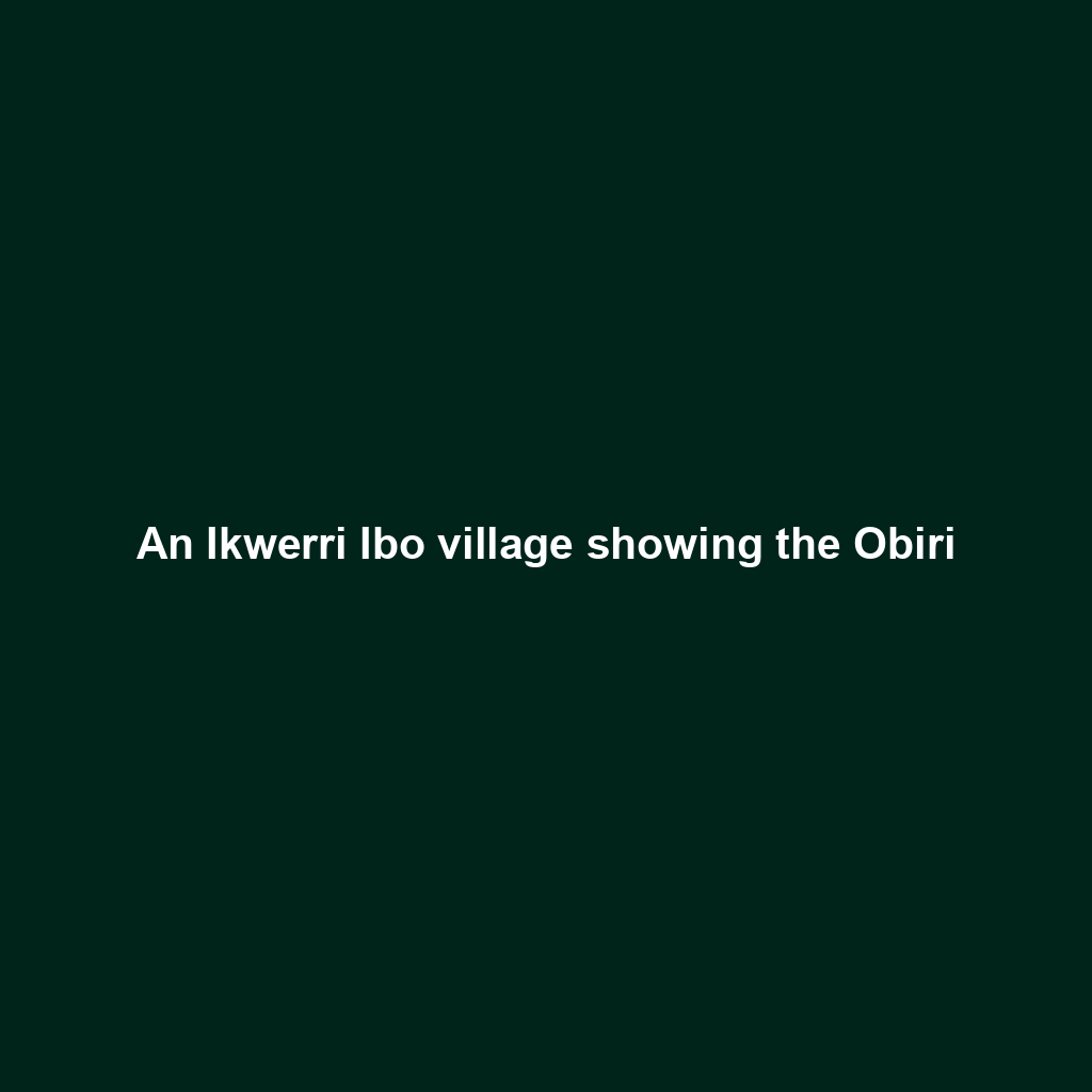 An Ikwerri Ibo village showing the Obiri