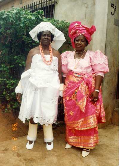 Grace Nkemdilim Azuokwu and Agatha Emeagwali at the Odu title ceremony, Onitsha, 1996.